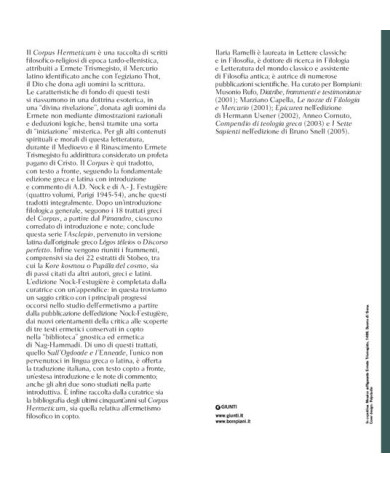 Corpus hermeticum. Con testo greco, latino e copto