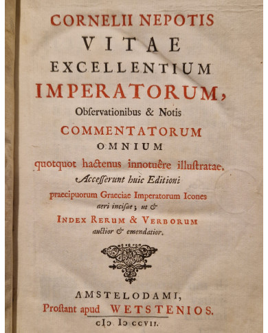 Cornelii Nepotis Vitae excellentium imperatorum... - 1707