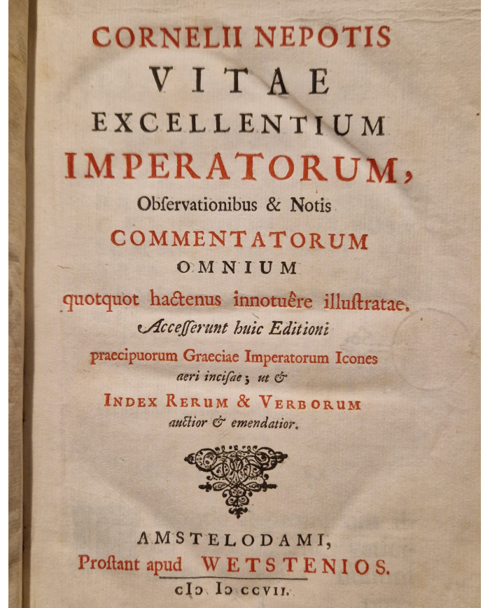 Cornelii Nepotis Vitae excellentium imperatorum... - 1707