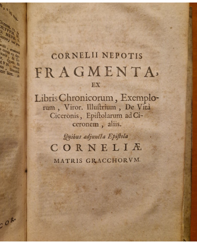 Cornelii Nepotis Vitae excellentium imperatorum... - 1707