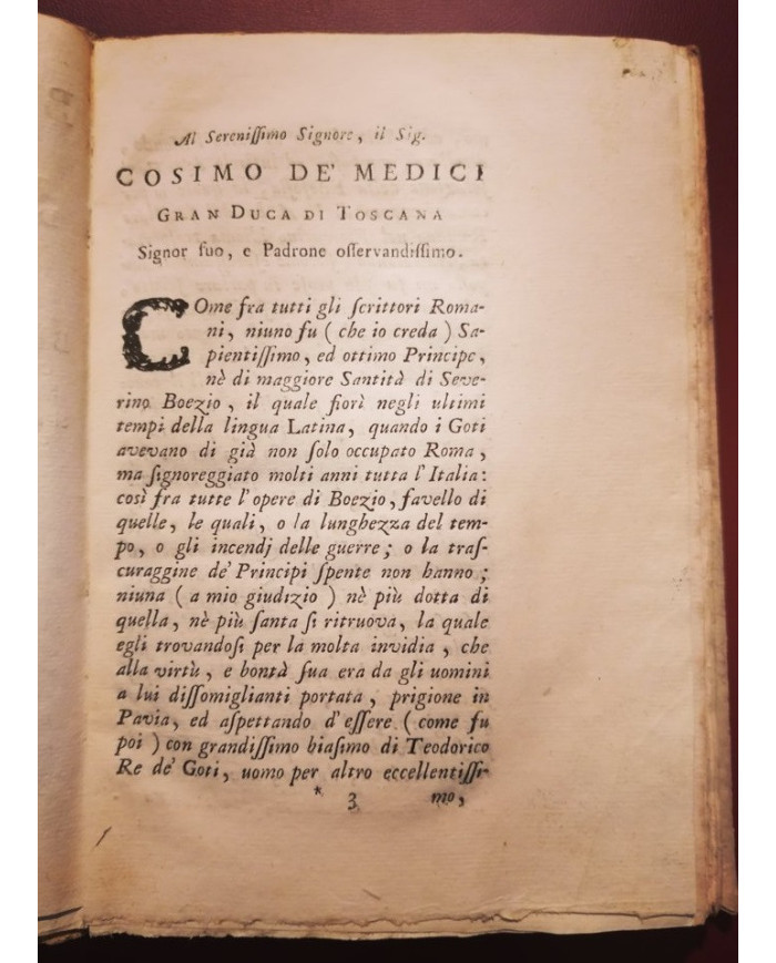 Della consolazione della filosofia tradotto dalla lingua latina in volgar fiorentino da Benedetto Varchi - 1757