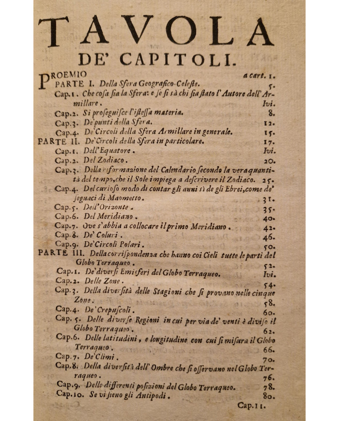 La sfera geografico-celeste di Marc' Antonio Guigues - 1700