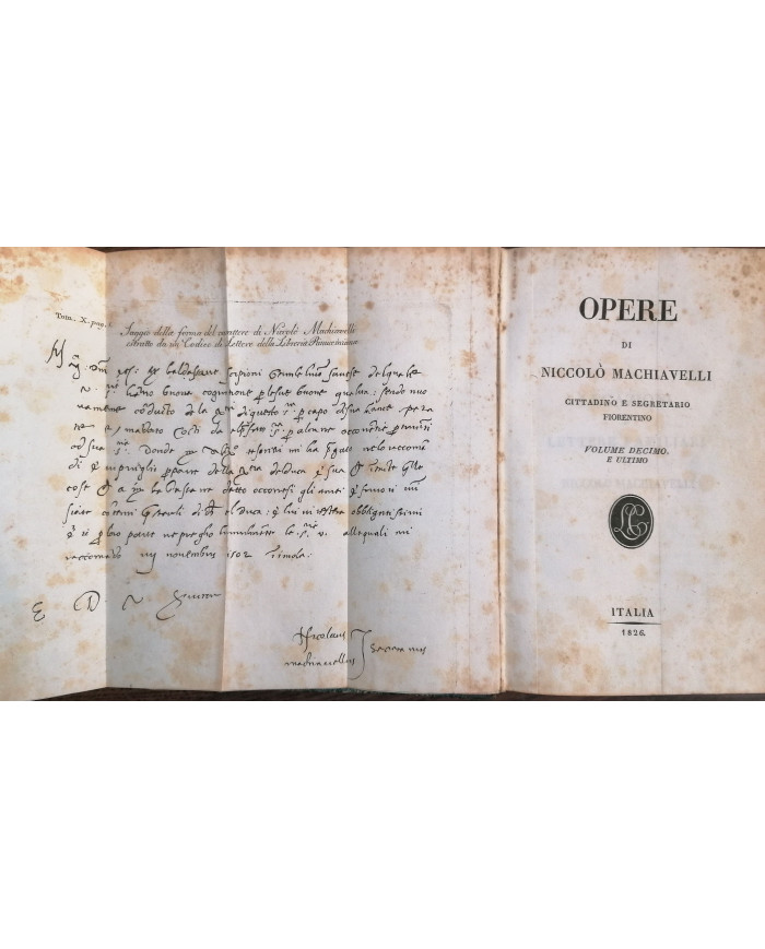 Opere di Niccolo Machiavelli - 1826