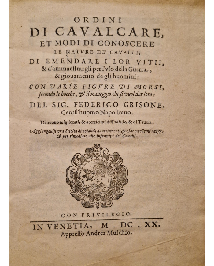 Ordini di cavalcare - 1620