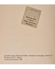 Nome della rosa - prima edizione - 1980