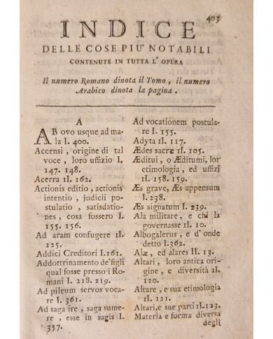 Introduzione allo studio delle romane antichità opera del canonico d. Niccola Ventimiglia - 1783