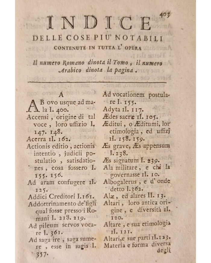 Introduzione allo studio delle romane antichità opera del canonico d. Niccola Ventimiglia - 1783