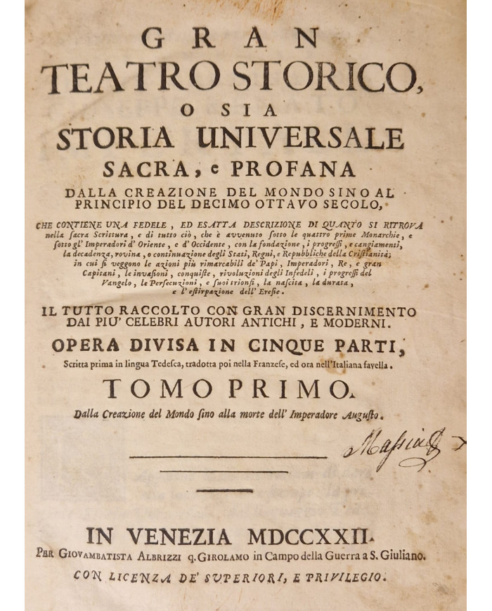 Gran teatro storico - 1722