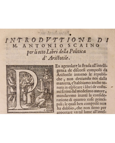 La politica di Aristotile ridotta in modo di parafrasi dal reverendo M. Antonio Scaino da Salo - 1578