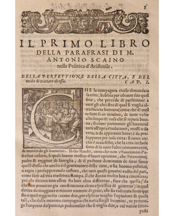 La politica di Aristotile ridotta in modo di parafrasi dal reverendo M. Antonio Scaino da Salo - 1578