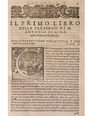 La politica di Aristotile ridotta in modo di parafrasi dal reverendo M. Antonio Scaino da Salo - 1578