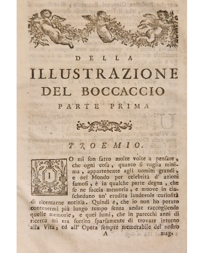 Istoria del Decamerone di Giovanni Boccaccio scritta da Domenico Maria Manni accademico fiorentino - 1742