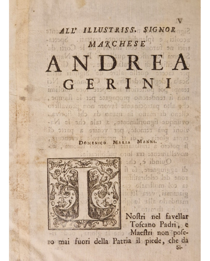Istoria del Decamerone di Giovanni Boccaccio scritta da Domenico Maria Manni accademico fiorentino - 1742
