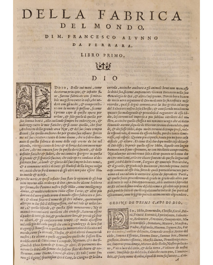 Della fabrica del mondo di m. Francesco Alunno da Ferrara - 1560