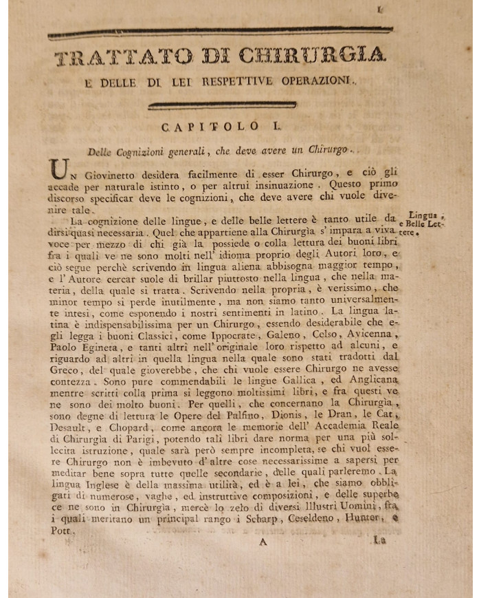Trattato delle materie chirurgiche, e delle operazioni loro respettive di Lorenzo Nannoni - 1793