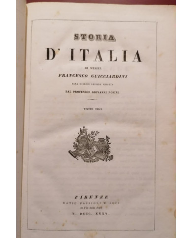 Storia d'Italia di messer Francesco Guicciardini - 1835