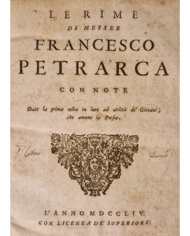 Le rime di Messer Francesco Petrarca - 1754