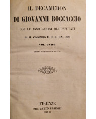 Decameron di Giovanni Boccaccio con le annotazioni dei deputati Colombo e Dal Rio - 1841/44