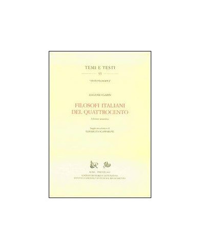 Filosofi italiani del Quattrocento. Ediz. anastatica