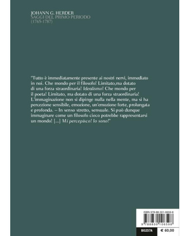 Saggi del primo periodo (1765-1787). Testo tedesco a fronte. Ediz. bilingue