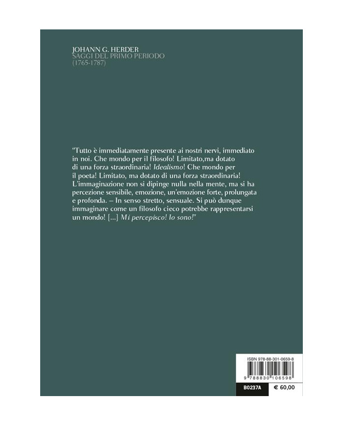 Saggi del primo periodo (1765-1787). Testo tedesco a fronte. Ediz. bilingue